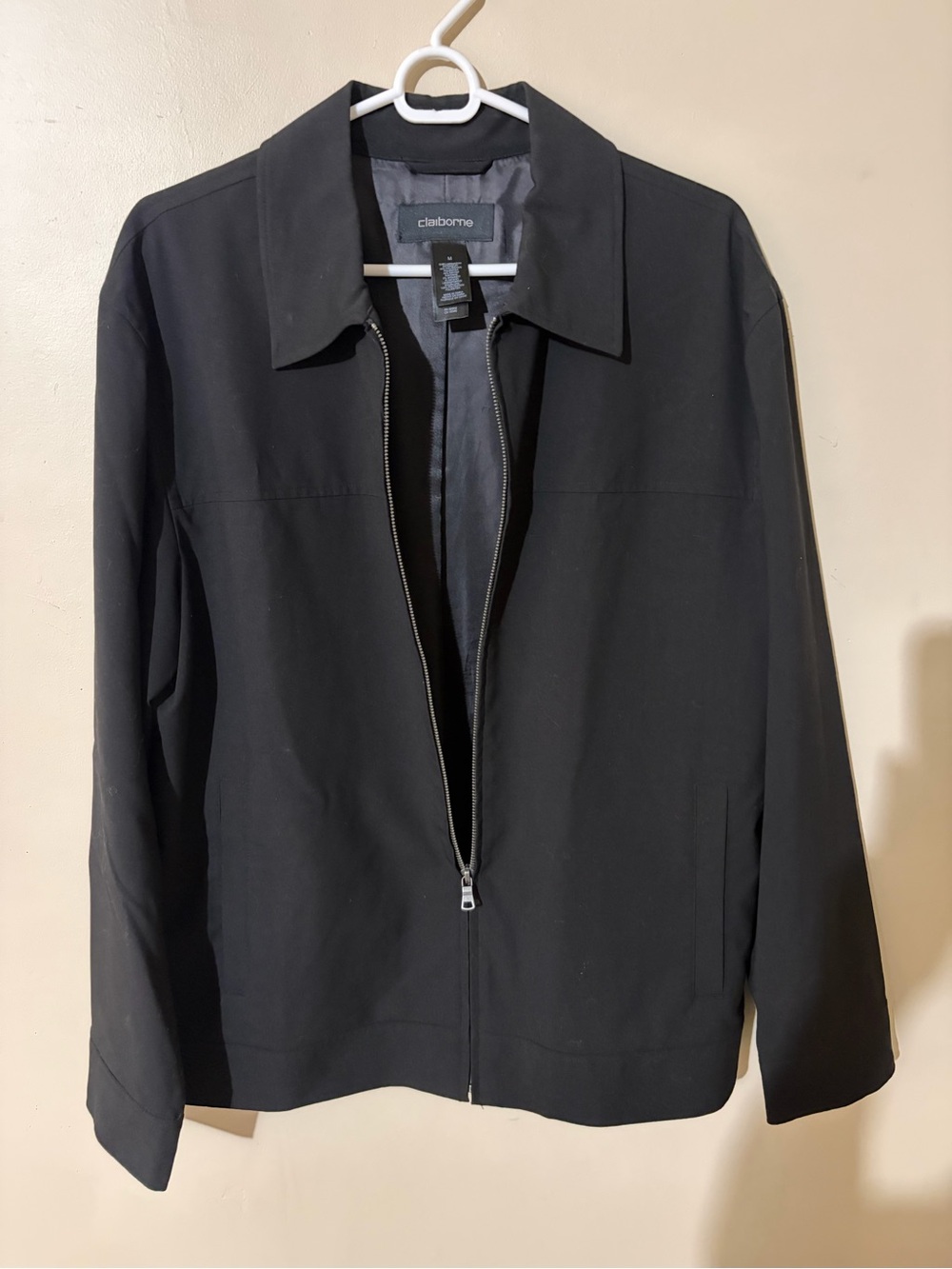 Claiborne Men’s Black Zip-Up Performance Jacket
